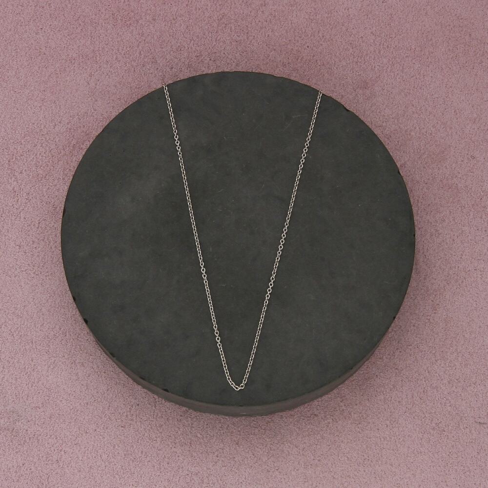 sterling silver 1mm cable chain necklace size 18in